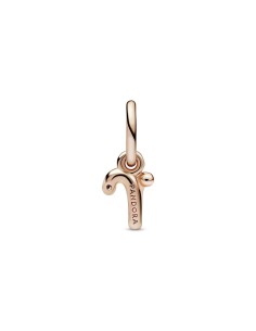 Charm Colgante con un recubrimiento en oro rosa de 14k Alfabeto Letra Minúscula R​ 2