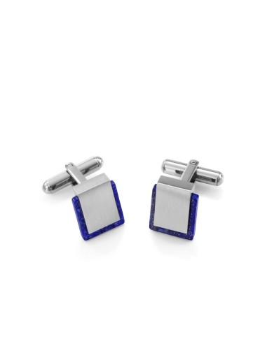 Gemelos Viceroy Fashion de acero con piedra azul estilo lapislázuli