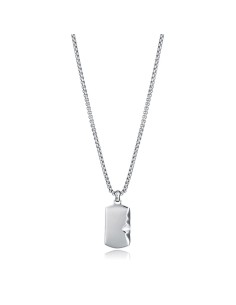 Collar Viceroy Fashion de acero con colgante placa y cadena para hombre