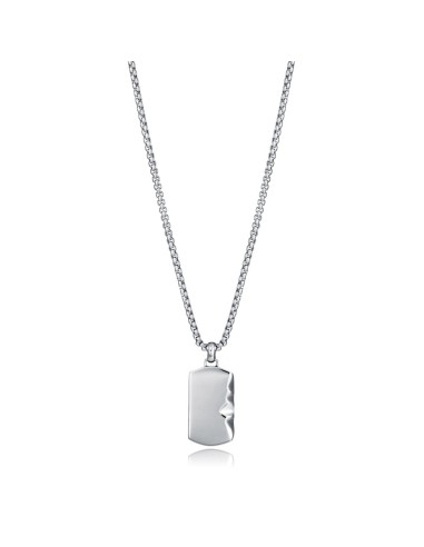 Collar Viceroy Fashion de acero con colgante placa y cadena para hombre