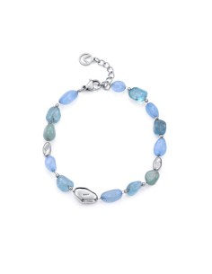 Pulsera Viceroy Fashion de acero con piedras azules y verdes naturales