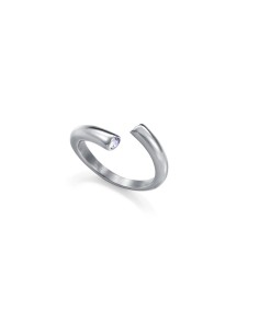 Anillo Viceroy Fashion de acero abierto con circonita lila