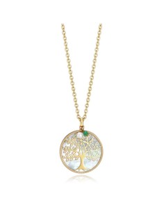 Colgante de Viceroy Fashion en acero dorado con arbol de la vida y madre perla para mujer