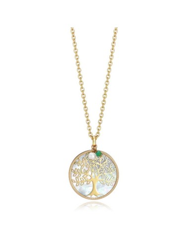 Colgante de Viceroy Fashion en acero dorado con arbol de la vida y madre perla para mujer