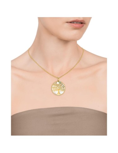 Colgante de Viceroy Fashion en acero dorado con arbol de la vida y madre perla para mujer
