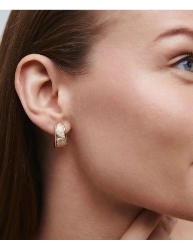 Pendientes Vidal & Vidal semiluna Horizonte dorados en metal con baño de oro 18k