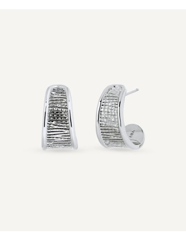 Pendientes Vidal & Vidal semiluna Horizonte plateados diseño elegante