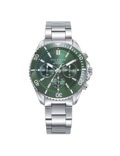 Reloj Viceroy hombre acero cronógrafo cuarzo esfera verde WR 200M