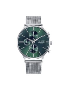 Reloj Viceroy hombre cronógrafo acero malla milanesa esfera verde