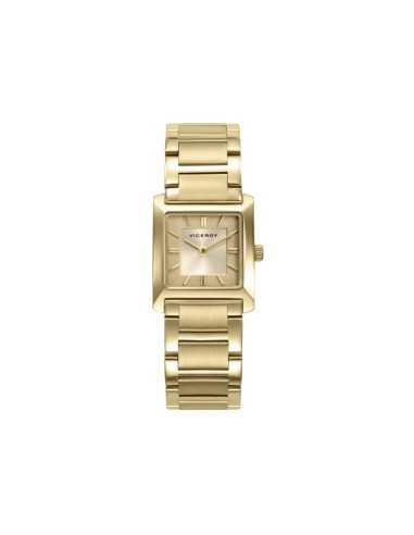 Reloj Viceroy mujer acero IP dorado rectangular elegante