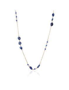 Collar Viceroy Chic de acero IP dorado con piedras naturales y sintéticas para mujer