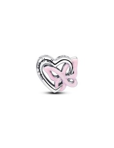 Charm en plata de ley Corazón y Mariposa Entrelazados 2