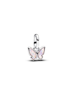 Charm Mini Colgante en plata de ley Mariposa Rosa