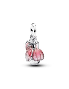 Charm Colgante en plata de ley y con un recubrimiento en oro de 14k Flor Floreciente en Dos Tonos