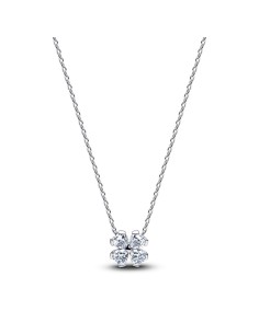 Collar en plata de ley Trébol de la Suerte Brillante