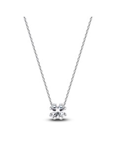 Collar en plata de ley Trébol de la Suerte Brillante 2