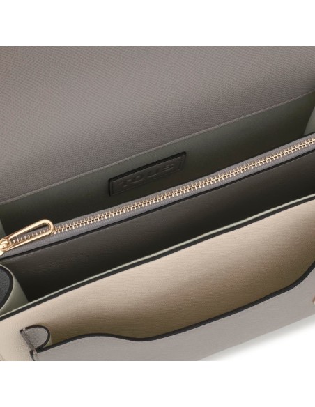Bandolera mediana TOUS Audree Saffiano beige y gris – Bolso elegante y funcional para mujer