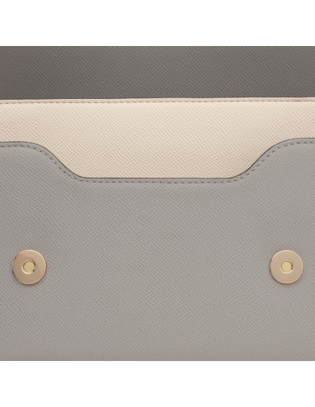 Bandolera mediana TOUS Audree Saffiano beige y gris – Bolso elegante y funcional para mujer