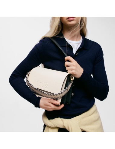 Bandolera mediana TOUS Audree Saffiano beige y gris – Bolso elegante y funcional para mujer
