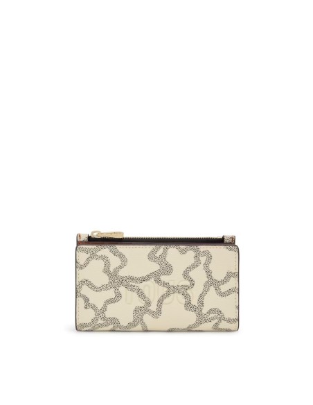 Cartera TOUS Flat Kaos Icon beige – Billetera elegante, compacta y funcional para mujer