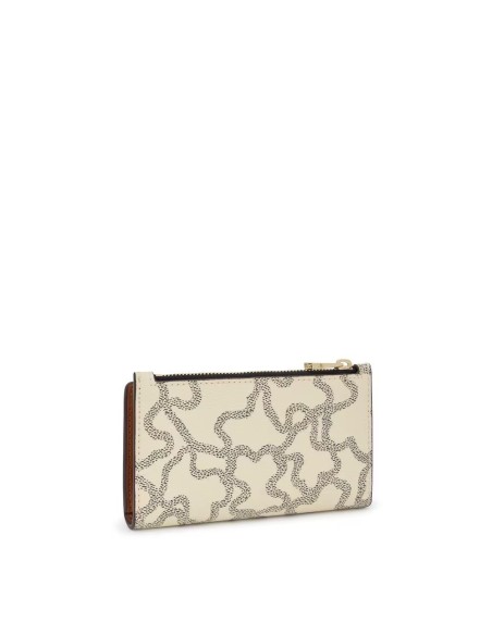 Cartera TOUS Flat Kaos Icon beige – Billetera elegante, compacta y funcional para mujer