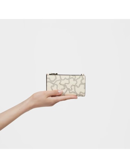 Cartera TOUS Flat Kaos Icon beige – Billetera elegante, compacta y funcional para mujer