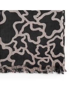 Foulard TOUS Kaos negro – Pañuelo elegante y versátil con estampado icónico 2