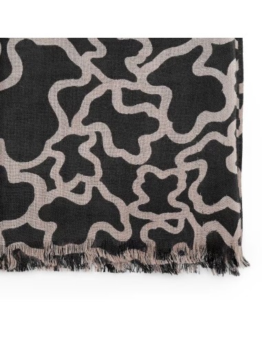Foulard TOUS Kaos negro – Pañuelo elegante y versátil con estampado icónico