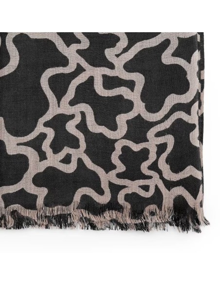 Foulard TOUS Kaos negro – Pañuelo elegante y versátil con estampado icónico