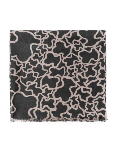 Foulard TOUS Kaos negro – Pañuelo elegante y versátil con estampado icónico