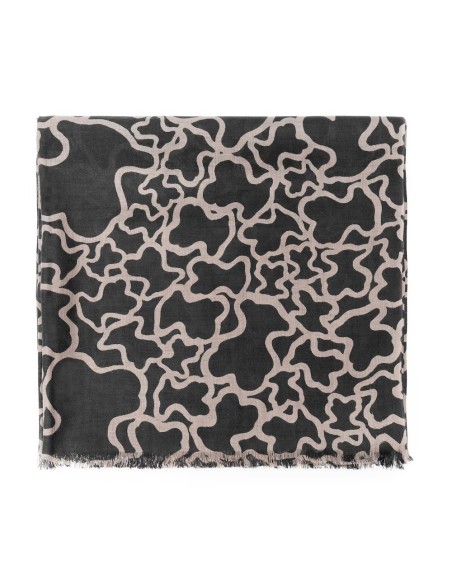 Foulard TOUS Kaos negro – Pañuelo elegante y versátil con estampado icónico