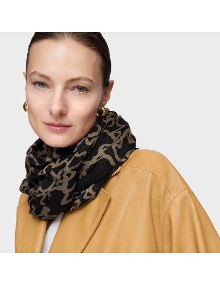 Foulard TOUS Kaos negro – Pañuelo elegante y versátil con estampado icónico