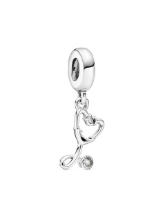 Charm en plata ley colgante Estetoscopio 