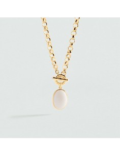 Collar corto La Riviera acabado blanco y oro | Elegancia minimalista Agatha París