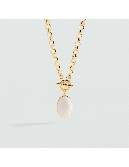 Collar corto La Riviera acabado blanco y oro | Elegancia minimalista Agatha París