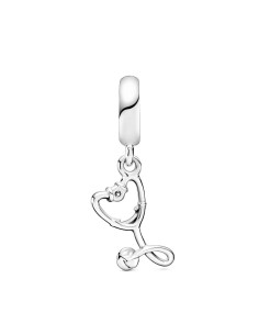 Charm en plata ley colgante Estetoscopio  2