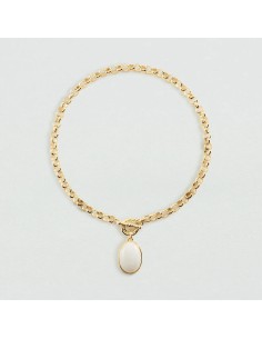 Collar corto La Riviera acabado blanco y oro | Elegancia minimalista Agatha París 2