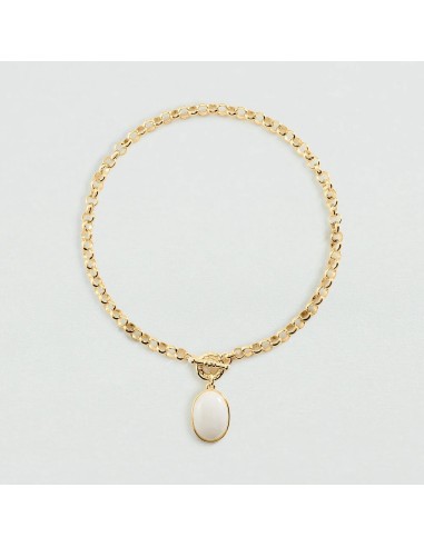 Collar corto La Riviera acabado blanco y oro | Elegancia minimalista Agatha París