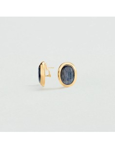 Pendientes largos La Riviera acabado azul y oro | Elegancia sofisticada Agatha París 2