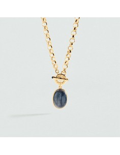 Collar largo La Riviera acabado azul y oro | Elegancia moderna Agatha París