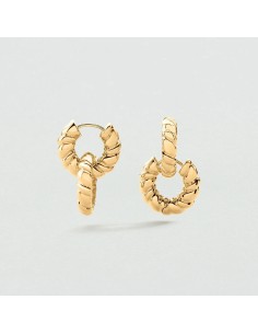 Pendientes criollas Ramatuelle doradas finas | Aros elegantes Agatha París