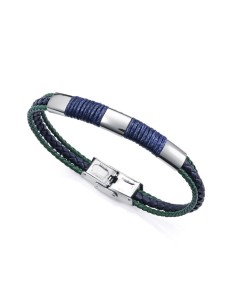 PULS ACERO Y PIEL AZUL Y VERDE CORDON SR FN
