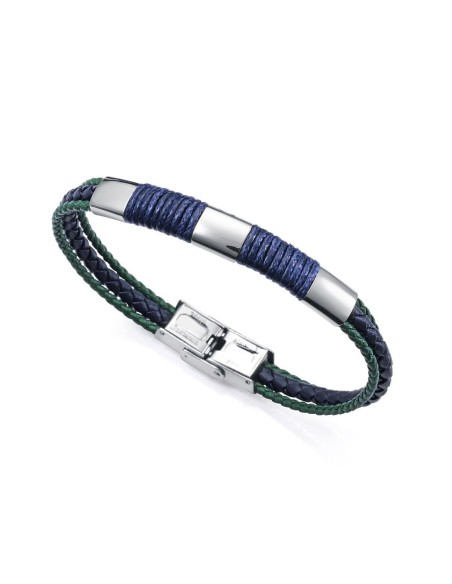 PULS ACERO Y PIEL AZUL Y VERDE CORDON SR FN