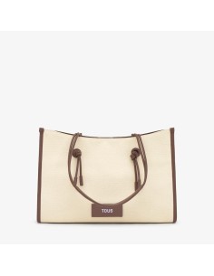 Shopper grande de jacquard beige TOUS Summer Holidays para mujer