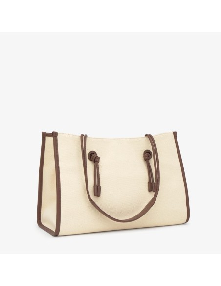 Shopper grande de jacquard beige TOUS Summer Holidays para mujer