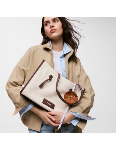 Shopper grande de jacquard beige TOUS Summer Holidays para mujer