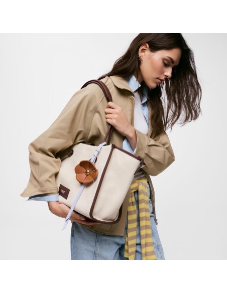 Shopper grande de jacquard beige TOUS Summer Holidays para mujer