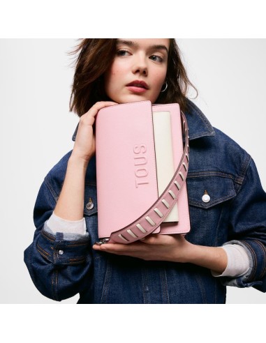 Bandolera mediana rosa empolvado Audree Saffiano TOUS para mujer