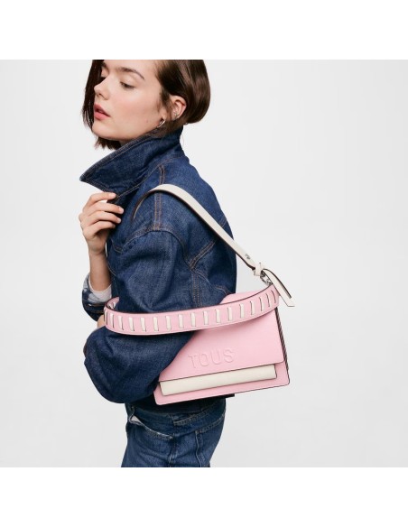 Bandolera mediana rosa empolvado Audree Saffiano TOUS para mujer