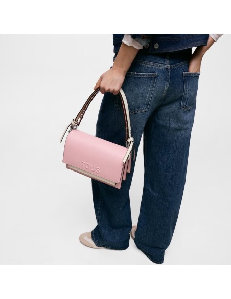 Bandolera mediana rosa empolvado Audree Saffiano TOUS para mujer